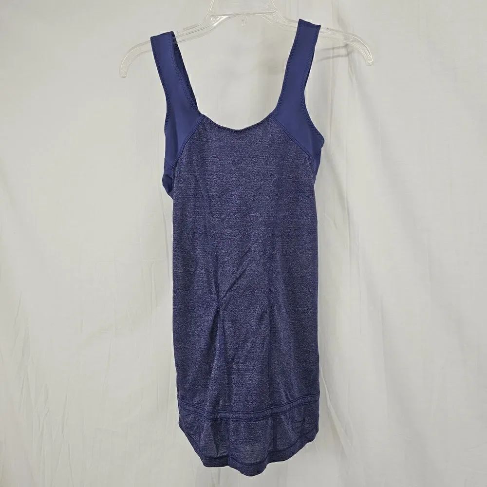 Lululemon Run Times Heathered Cadet Blue Cinch Tank US Size 4